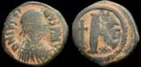 Byzantine, Justin I, Half Follis, Cons Mint